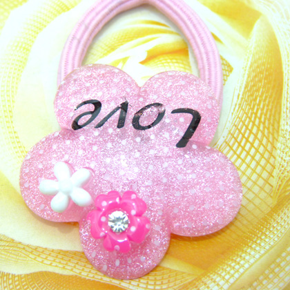 可爱花朵版卡通头扣