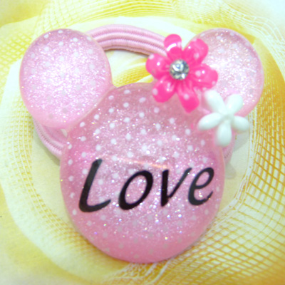 可爱花朵版卡通头扣