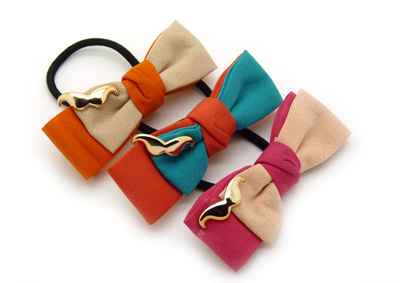 新款蝴蝶结皮筋发圈 学生儿童发饰 韩国时尚流行女头饰 -头花