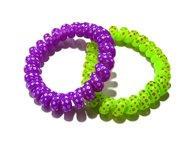 印花圆点电话线发圈（特大加粗三角型）