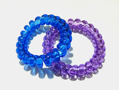 糖果色透明电话线发圈（特大）