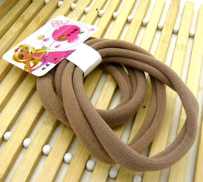 日韩版布艺无缝高弹力4根合一花苞头发绳 不伤发发圈橡皮筋发饰