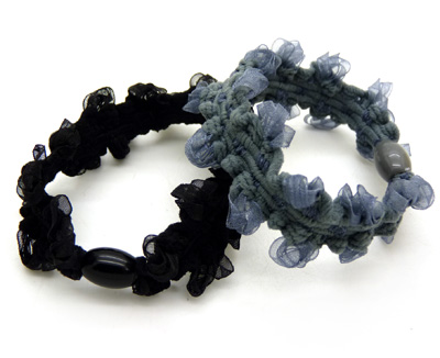 扎头发发圈韩国进口头绳绑头发橡皮筋 时尚不伤发绳高弹力 蕾丝花边头扎