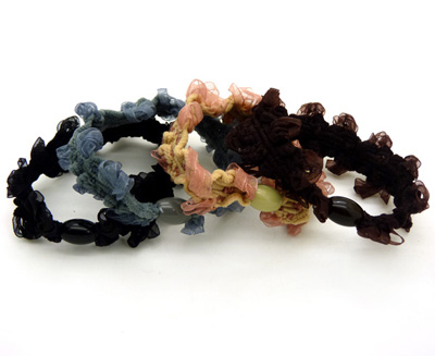 扎头发发圈韩国进口头绳绑头发橡皮筋 不伤发绳高弹力 蕾丝花边头扎