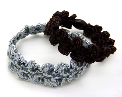 长城鸿运经典皮绳皮筋 时尚发圈头扎 弹力棉麻纹头饰发饰 