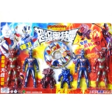 超炫酷儿童玩具 超人奥特曼6+1组合（赠最新奥特曼光碟）168-44