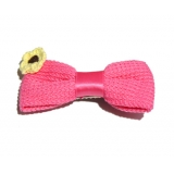 新款百搭甜美可爱珍珠水钻雪纺蝴蝶结压夹边夹头饰