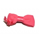 新款百搭甜美可爱珍珠水钻雪纺蝴蝶结压夹边夹头饰