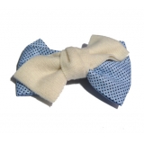 新款百搭甜美可爱珍珠水钻雪纺蝴蝶结压夹边夹头饰