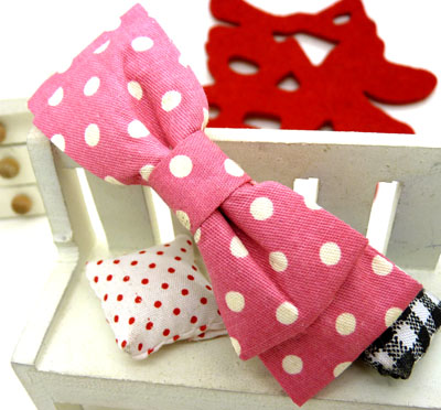 韩国新款 布艺大蝴蝶结压...