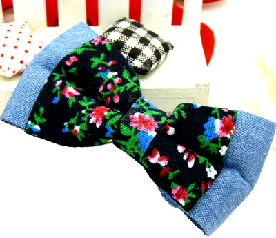 韩国新款 布艺大蝴蝶结压...