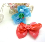 韩版 特价可爱蝴蝶结发夹 棉布料 女花边 顶夹 发饰 压夹