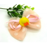 新款甜美 可爱花布料蝴蝶结发夹 发卡 韩版边夹 压夹 潮流头饰发饰