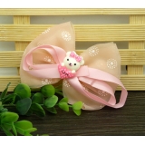 新款甜美 可爱花布料蝴蝶结发夹 发卡 韩版边夹 压夹 潮流头饰发饰