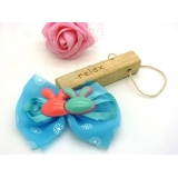 新款甜美 可爱花布料蝴蝶结发夹 发卡 韩版边夹 压夹 潮流头饰发饰