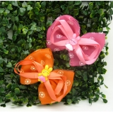 新款甜美 可爱花布料蝴蝶结发夹 发卡 韩版边夹 压夹 潮流头饰发饰