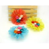 特价韩版 菊花压夹头饰 手工发饰头饰蕾丝夹发圈夹压蝴蝶结鸭嘴夹压夹