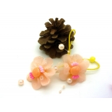 韩版小公主头绳宝宝发绳发圈卡通小熊蕾丝儿童对绳头花 美女爱心珍珠发饰