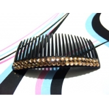 时尚复古两排黄钻梳夹