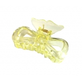 新款时尚水晶质感蝶尾篓空爪夹