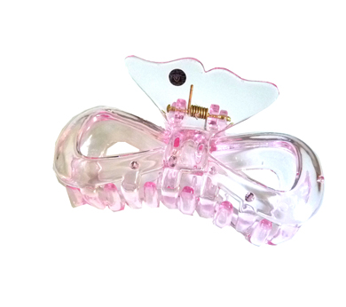 新款时尚水晶质感蝶尾篓空...