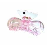 新款时尚水晶质感蝶尾篓空爪夹