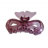 新款时尚水晶质感蝶尾篓空爪夹