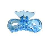 新款时尚水晶质感蝶尾篓空爪夹