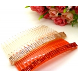 炫彩靓钻四排钻发梳 刘海梳夹 盘发装饰多用途插梳