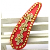 复古布艺蕾丝刺绣点钻发夹边夹发卡压发刘海夹