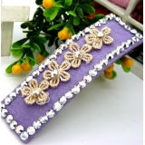 复古布艺蕾丝刺绣点钻发夹边夹发卡压发刘海夹