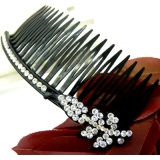 时尚复古水晶镶钻盘发饰品头饰 花饰发梳 插梳 时尚优雅发梳