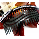 时尚复古水晶镶钻盘发饰品头饰 花饰发梳 插梳 时尚优雅发梳