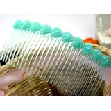 韩版头饰 清新珍珠发夹发饰 韩国插梳 盘发梳 刘海梳 时尚简约边夹