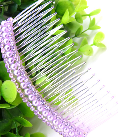 韩国版淑女头饰品珍珠插梳...