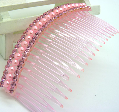 韩国版淑女头饰品珍珠插梳...