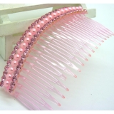 韩国版淑女头饰品珍珠插梳 发梳盘发发叉