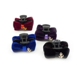 韩版时尚风格 淑女格子布艺 蝴蝶结爪夹抓夹发夹 -甜美发饰发夹