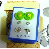 可爱点钻新款耳钉三件套