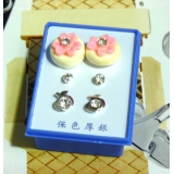 可爱点钻新款耳钉三件套