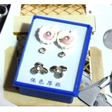 可爱点钻新款耳钉三件套