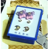 可爱点钻新款耳钉三件套
