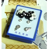 可爱点钻新款耳钉三件套
