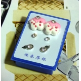 可爱点钻新款耳钉三件套