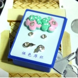 可爱点钻新款耳钉三件套