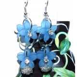 亚太复古流行亮钻烫金珍珠耳环