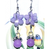 时尚亚太流行亮钻花环珍珠烫金吊坠耳环