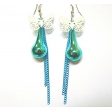 个性白蝴蝶与保龄球系列 /耳环