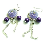 亚太/流行/花环亮钻系列/蒲公英种子挂坠/精美/耳环/耳线/耳坠