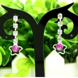 时尚淑女耳坠 迪士尼公主创意气质镶钻合金耳饰